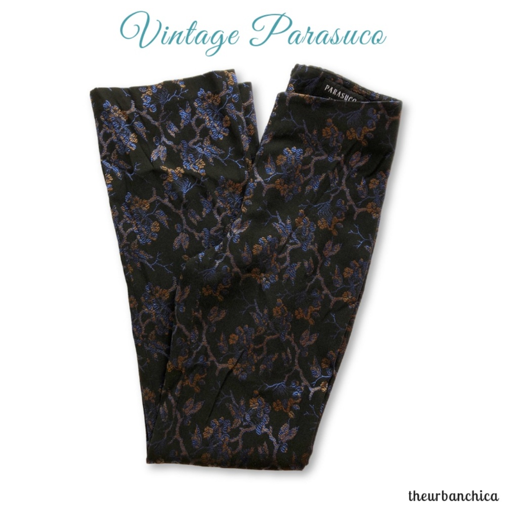 Vintage PARASUCO Cocktail Dress Slim Flowered Pant